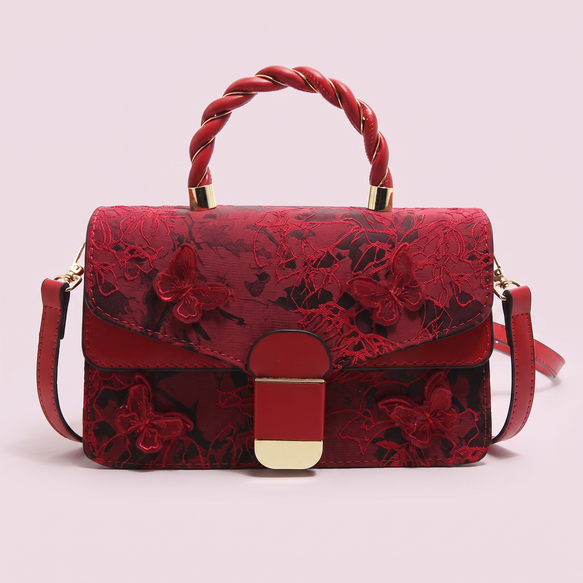 Monaco-Red handbag by Nevuxy