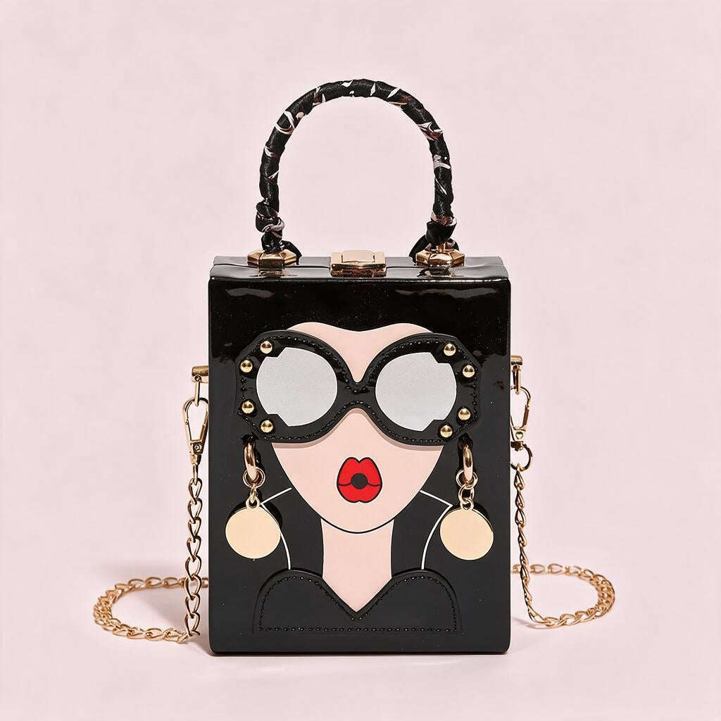 Ruby-Black handbag by Nevuxy