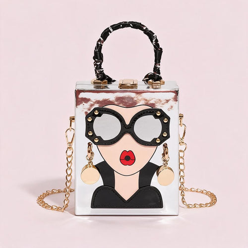 Ruby-Silver handbag by Nevuxy