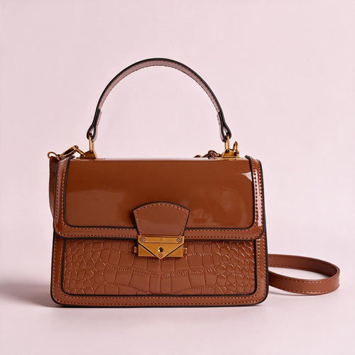 Thea-Brown handbag by Nevuxy